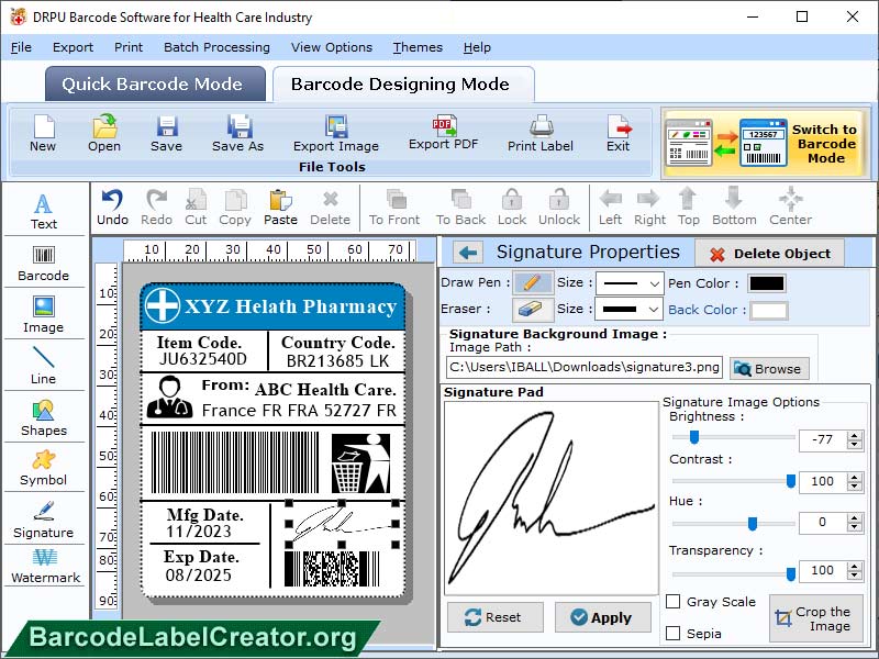 Barcode Fonts for Medical Equipments screen shot