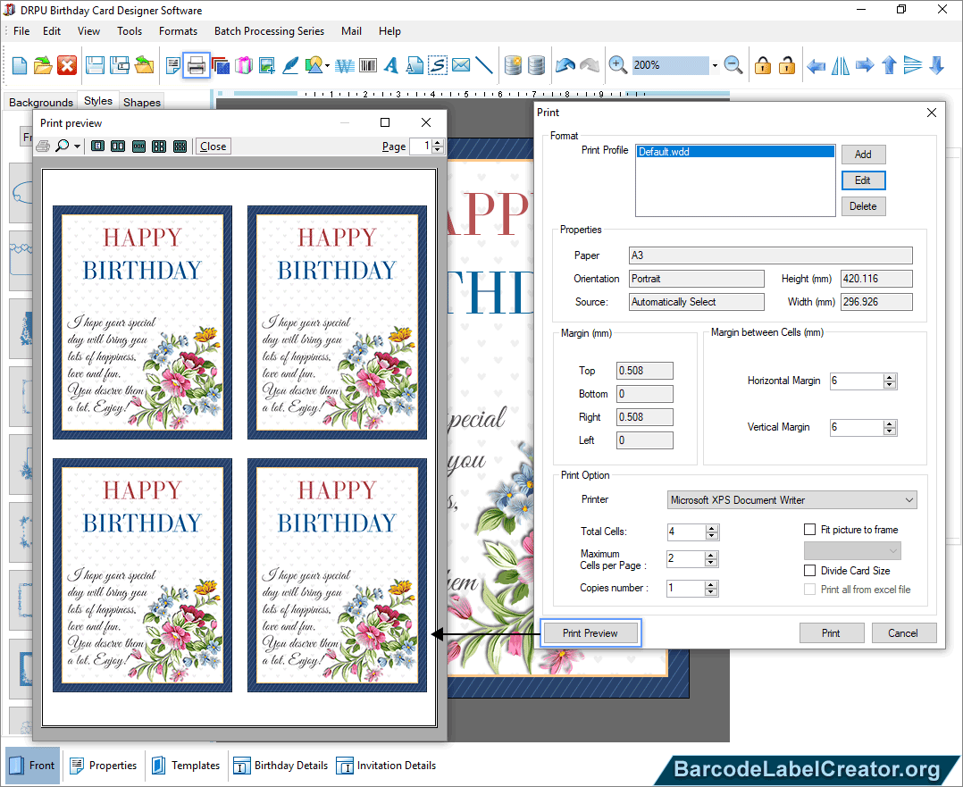 Birthday Card Designing Software