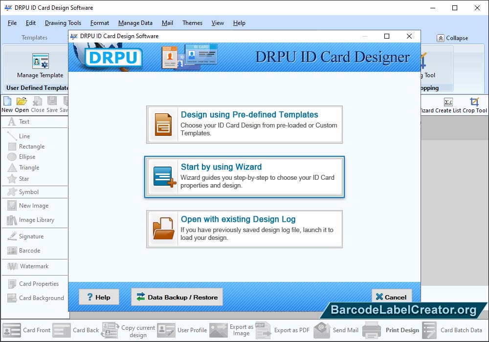 Start Designing ID Card