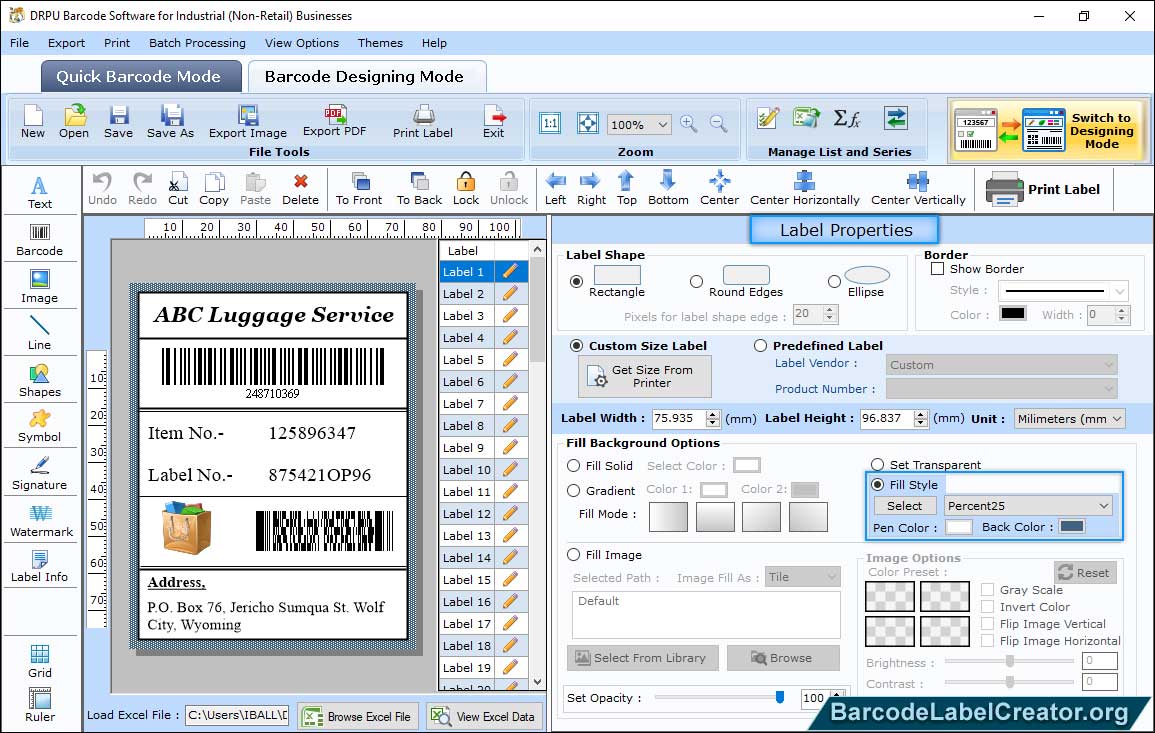 Barcode Creator for Industrial, Manufacturing and Warehousing Industry
