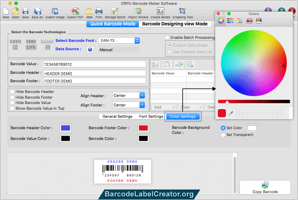 Color Settings