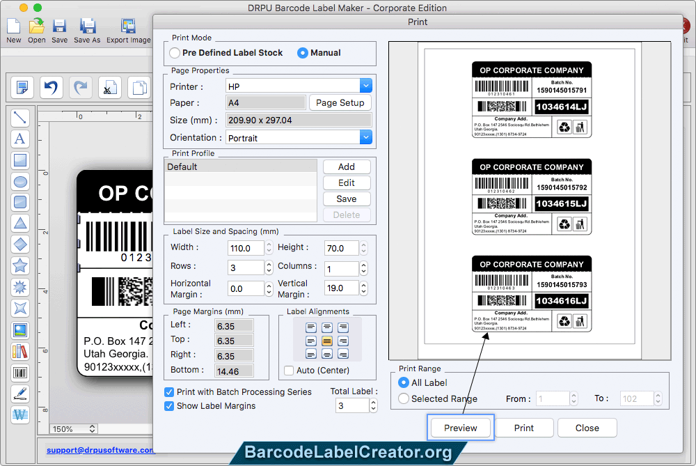 Print Barcode Labels