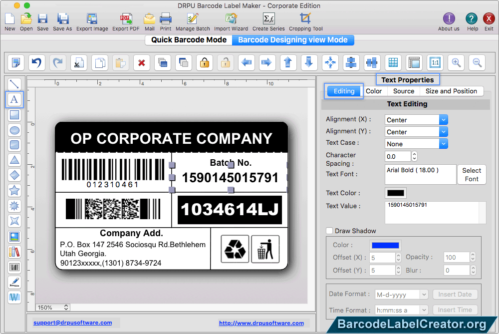Mac Barcode Creator - Corporate Edition