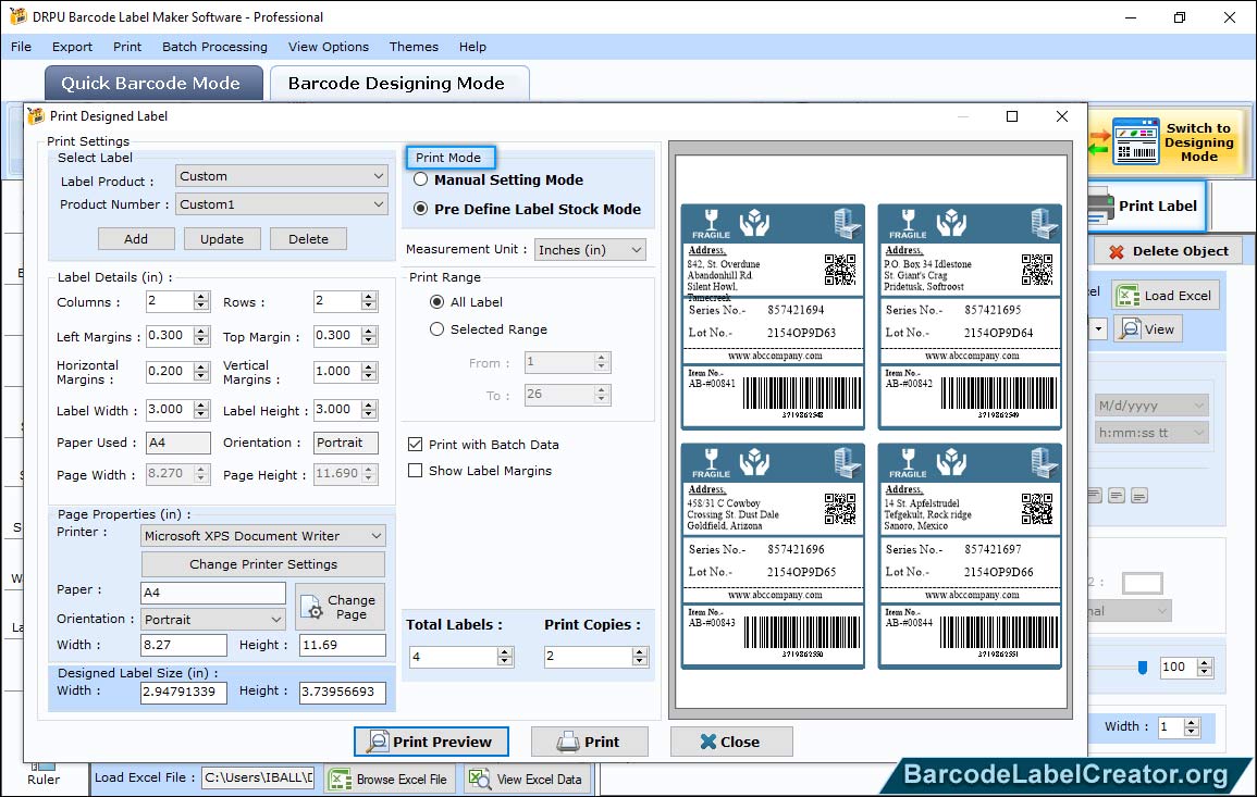 Print Barcodes