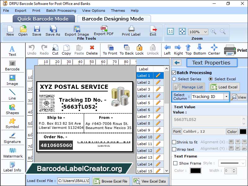 Postal Barcode Labels 7.4.2.1 full